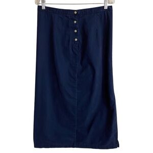 Christopher & Banks Maxi Pencil Skirt Size 12 Navy Blue Soft